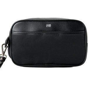 Cavalli Class Men's Black Canvas Beauty Case Bag